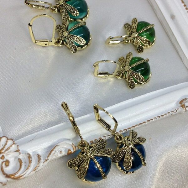 Vintage Bronze Dragonfly Earrings2.jpg