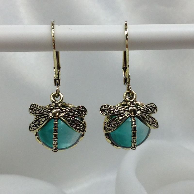 Vintage Bronze Dragonfly Earrings4.jpg