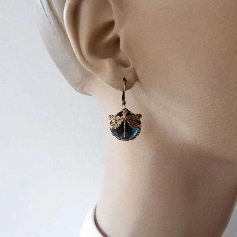 Vintage Bronze Dragonfly Earrings8.jpg